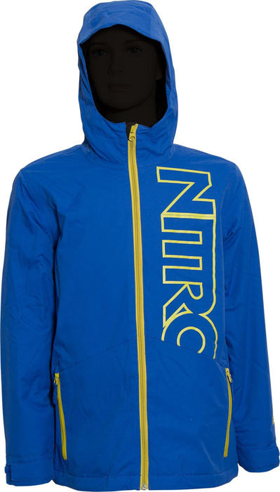 Nitro White Riot Snowboard Jacket, Boy's Youth Large (11-12), Blue