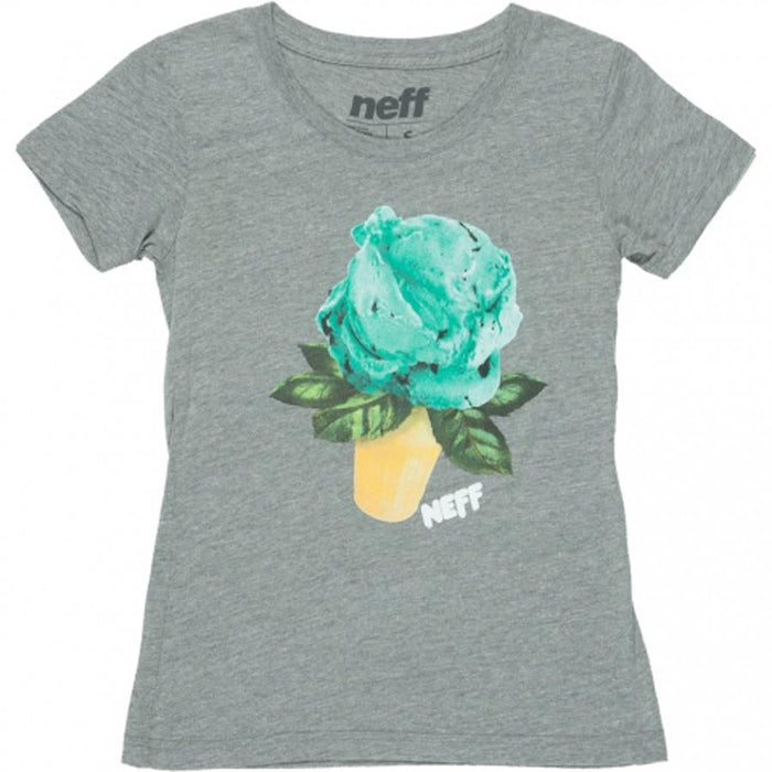 Neff Chillen BF Crew Short Sleeve T-Shirt Women's Small Athletic Gray
