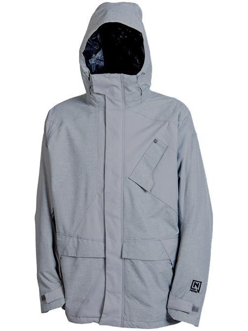 Nitro Closer Snowboard Jacket, Men's Size Large, Cloud Gray