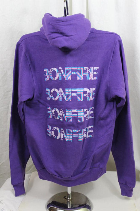Bonfire Computer Full-Zip Hoodie, Women's Size Large, Purple Violet New