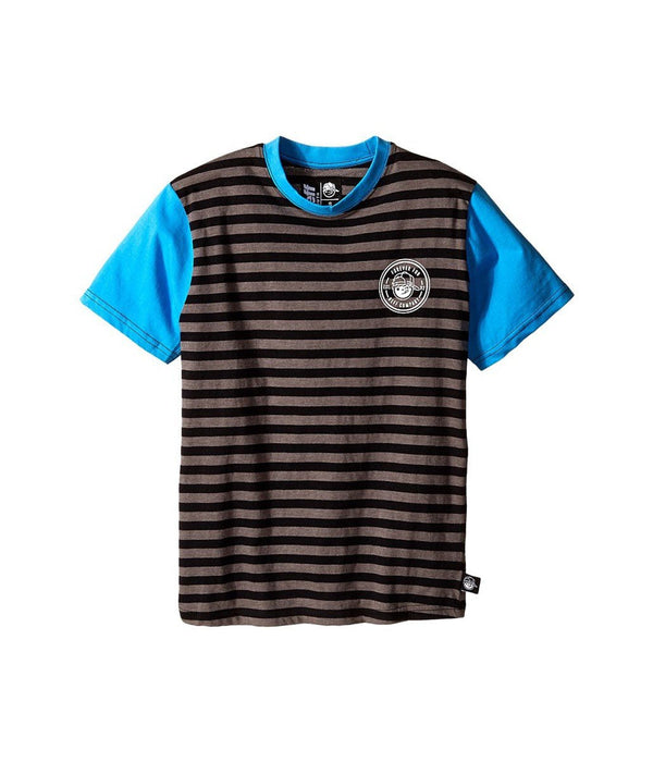 Neff Striped Out Short Sleeve T-Shirt Boys Youth Medium Charcoal