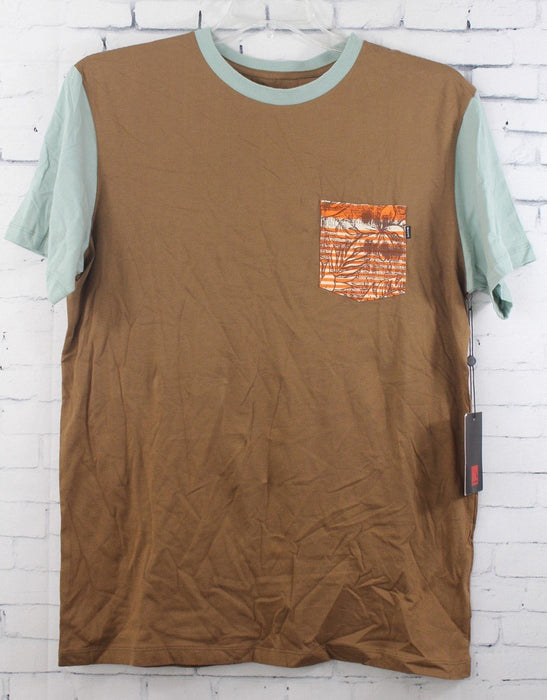 Dakine Men's Shack Short Sleeve Cotton Pocket T-Shirt Tee Large Brown New