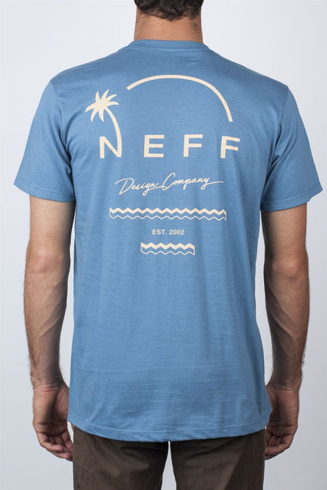 Neff Design Co Cotton Short Sleeve Tee Shirt, Men's Medium, Slate Blue New