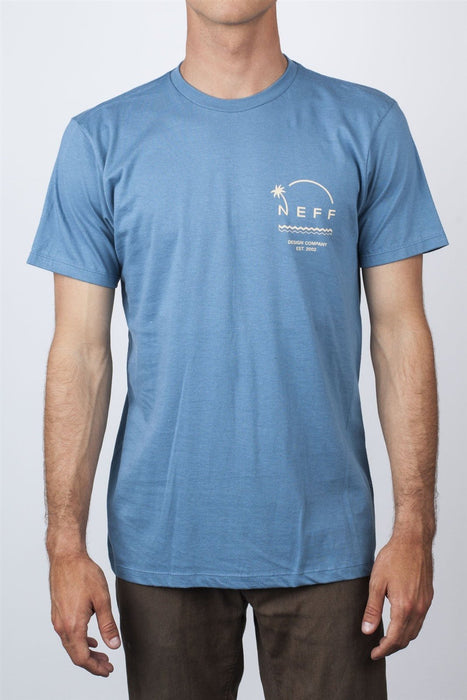 Neff Design Co Cotton Short Sleeve Tee Shirt, Men's Medium, Slate Blue New
