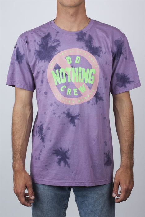 Neff Do Nothing Wash Short Sleeve Tee Shirt, Mens Medium, Lilac / Vintage Purple