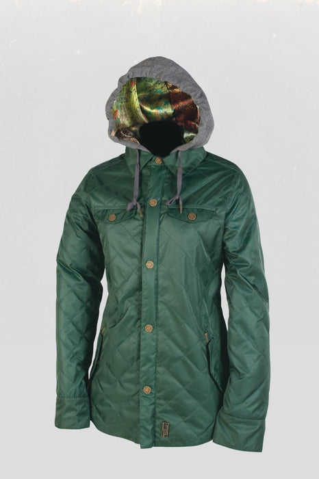L1TA Dresden Insulated Snowboard Jacket Womens Size Small Pine Green New