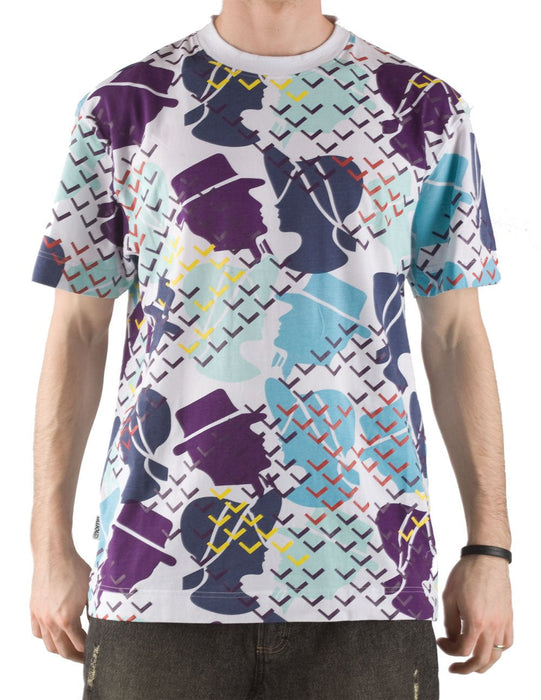 Nomis Fever Short Sleeve T-Shirt, Men's Medium, White / Multi Print