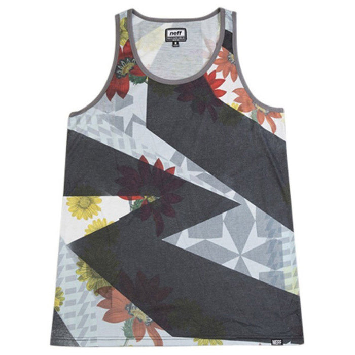 Neff Floral Fractal Tank Top Sleeveless Shirt Men's Medium Multifractal Print