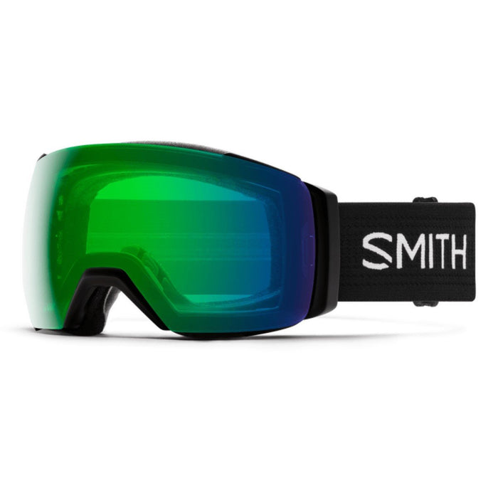 Smith I/O Mag XL Snow Goggles Black Frame, Everyday Green Mirror Lens +Bonus New