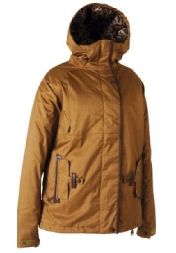 L1TA The Garden Snowboard Jacket Womens Size Medium Brown New