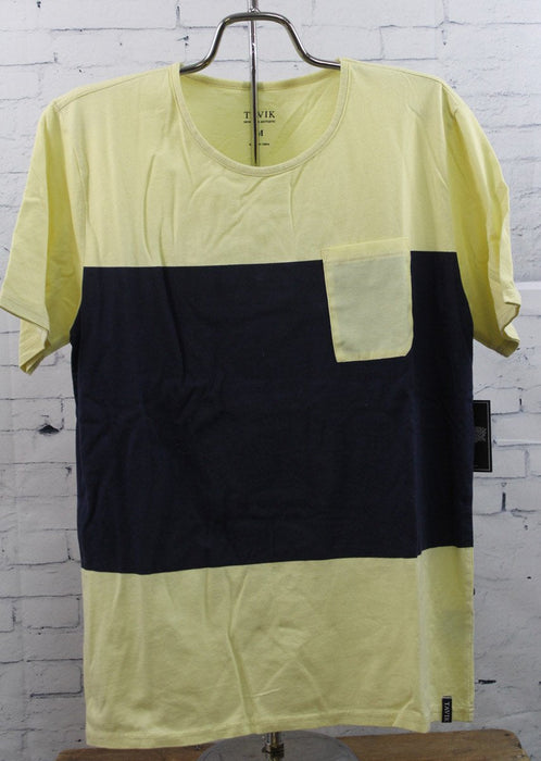 Tavik Mens Lux Color Block Pocket Short Sleeve T-Shirt Medium Vapor New
