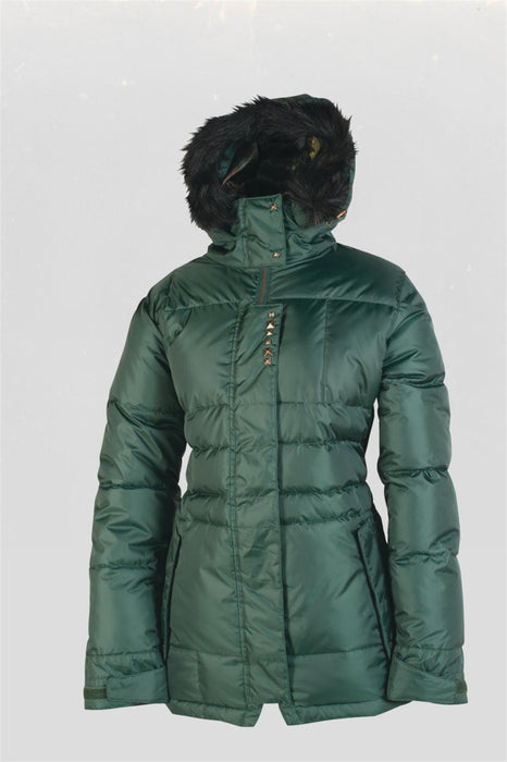 L1TA Mila Insulated Snowboard Jacket Womens Size Small Pine Green New