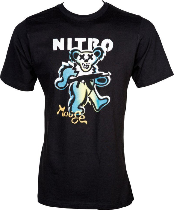 Nitro Snowboard Mouse Dead Bear Short Sleeve T-Shirt, Men's Medium, Black