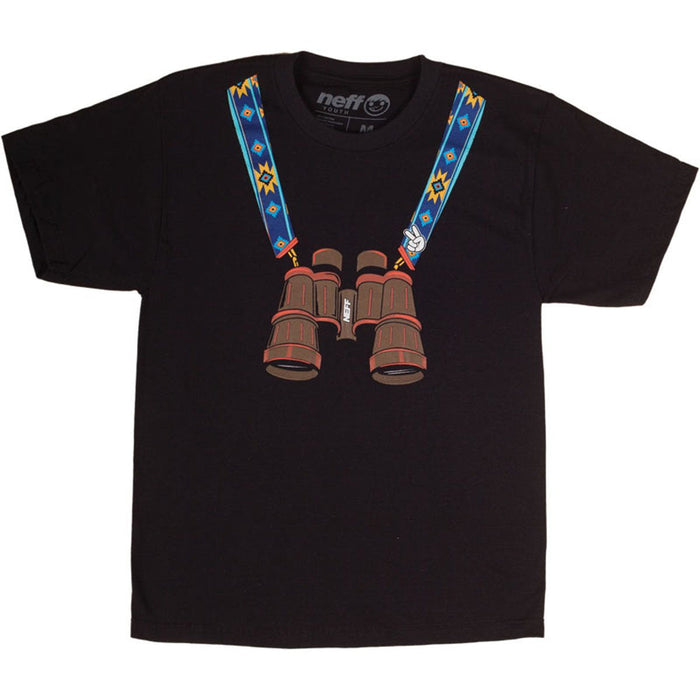 Neff Navigator Short Sleeve T-Shirt Boys Youth Medium Black
