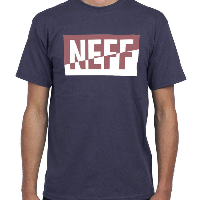 Neff New World Cotton Short Sleeve Tee Shirt, Men's Medium, Navy Blue New