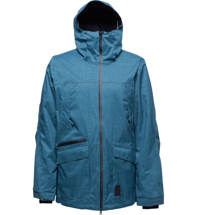 L1 Omen Parka Insulated Snowboard Jacket Mens Size Large Grey-Blue