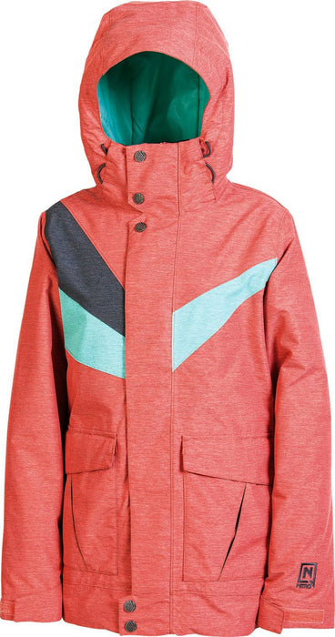Nitro Perfect Kiss Snowboard Jacket, Womens Small, Watermelon / Flint / Aqua