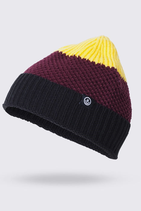 NEFF Scrappy Acrylic Knit Beanie, Amber/Sangria/Black, One Size Fits Most, New