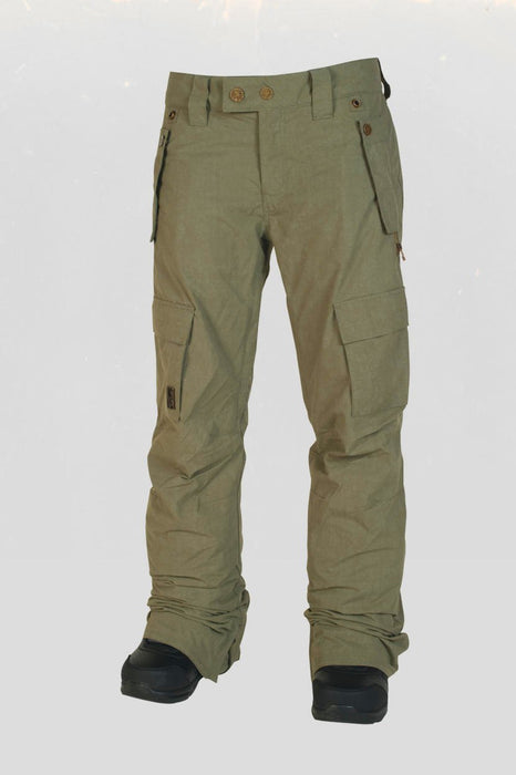 L1TA Sloan Vintage Cargo Style Snowboard Pants Women's Size Small Army Green New