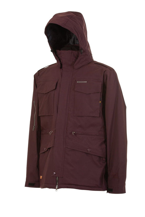 L1 Vet Insulated Snowboard Jacket Mens Size Large Opium Burgundy New